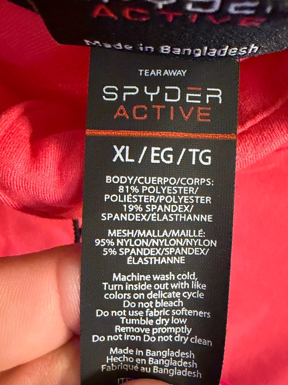 NWT ✨ Spyder Women's Hot Pink Full-Zip Active Jacket -XL - Picture 5 of 9